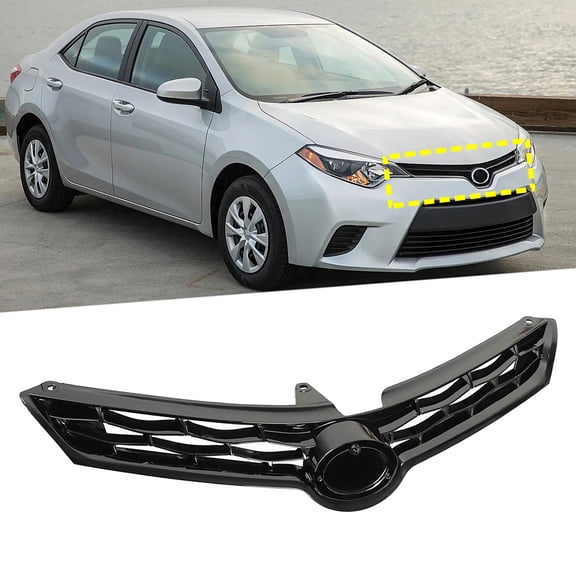 Front Upper Grille Grill Fit for Toyota Corolla 2014-2016