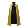 thumbnail image 4 of Gelikeya Halloween Reversible Hooded Cloak Unisex Stand Collar Cape Halloween Christmas Party Apparel, Yellow, Size 130cm, 4 of 6