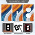 thumbnail image 3 of Yayeee Blank Wall Plate Cover 1-Gang 4.5"x2.7" Home Unused Decorative Outlet, Orange Abstract Wavy, 3 of 7
