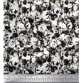 thumbnail image 1 of Soimoi Green Crepe Silk Fabric Leaves & Floral Artistic Print Sewing Fabric Yard 42 Inch Wide, 1 of 1