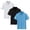 Blue, variant on dazeni 3 Pack Boys Golf Shirts Summer School Uniform for Boys Short Sleeve Henley Shirts with Collared Soft Cotton Athletic Tops Solid Gray