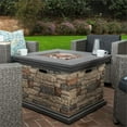thumbnail image 6 of Afuera Living Outdoor 4 Pc Mixed Black Club Chair Set w/ Firepit, 6 of 34