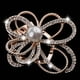 thumbnail image 5 of Broche de bufanda de flor de Perla de Imitación Fernando Dorado, 5 of 8