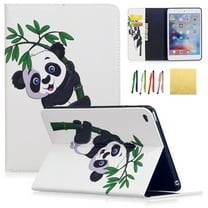 iPad Mini 4 Case, Allytech PU Leather Lightweight Stand Cover Wallet Case with Card/ Cash Slots for 7.9 inch Apple iPad Mini 4 2015 Model, Panda & Bamboo