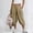 Style1-Khaki capri pants for women, variant on Maqroz Capri Pants for Women Loose Fit Elastic Waist Casual Cropped Trousers with Pockets Lightweight Cotton Linen for Summer Beach Vacation