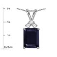 thumbnail image 3 of Star K � Emerald Cut 10x8 mm Genuine Black Sapphire Pendant Necklace, 3 of 9