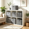 thumbnail image 6 of Dailivio Collapsible Fabric Cube Storage Bins (10.5" x 10.5"), Storage Cubes Organizer Baskets Bins with Handles, Gray, 6 Pack, 6 of 8