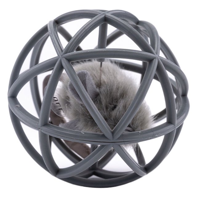 Cat Ball Toy Squeaky Plastic Hollow Pet Interactive Toy Kitten Play Toy for Home
