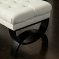 thumbnail image 5 of GDF Studio Jaymee Contemporary Tufted Ottoman Bench, Light Beige Fabric and Dark Brown, 5 of 5