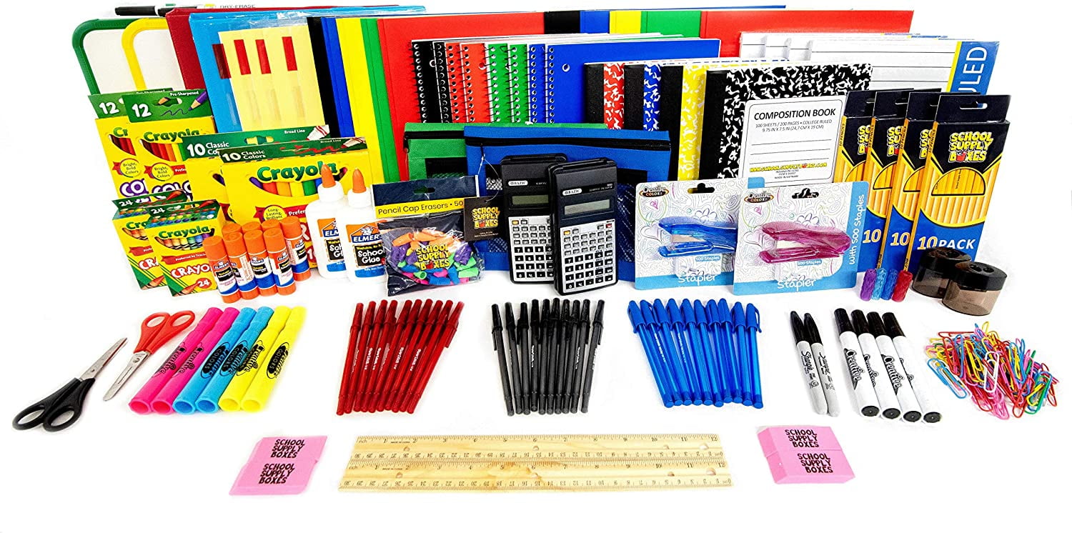 School Supplies Bundle Crayons Markers Pencils Pens Folders And More