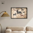 thumbnail image 3 of Cave Drawing Horses Shadowbox Print Farm Animals Art by Art Remedy, Black Frame, 36 x 24, 3 of 7