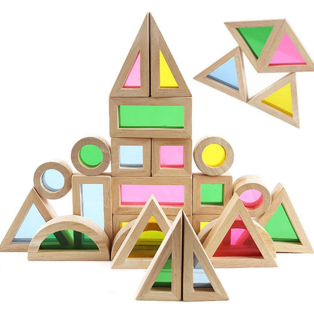 Super Creative Acrylic Rainbow Educational Toy Tower Pile of Building