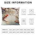 thumbnail image 6 of Awypu Throw Pillow Covers Fish Cherry Flower Branch and Leaves Sacred Animals in Small Body of Water Cushion Pillow Case Home Decor Pillowcase,2 Pcs White, 6 of 6