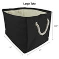 thumbnail image 4 of DII Paper Bin Solid Gray Rectangle Large 17x12x12, 4 of 4