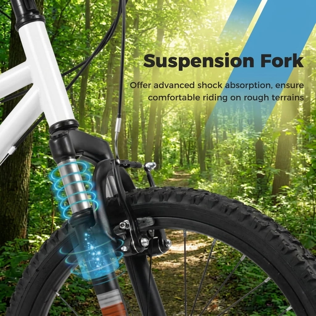 Redsmile Kids Mountain Bike 20 Inch for Boys Girls Ages 8 and Up, Youth Bicycle with 20 Inch Wheels and Steel Frame for Neighborhood Riding and Trails, Holds 110 lbs, Blue