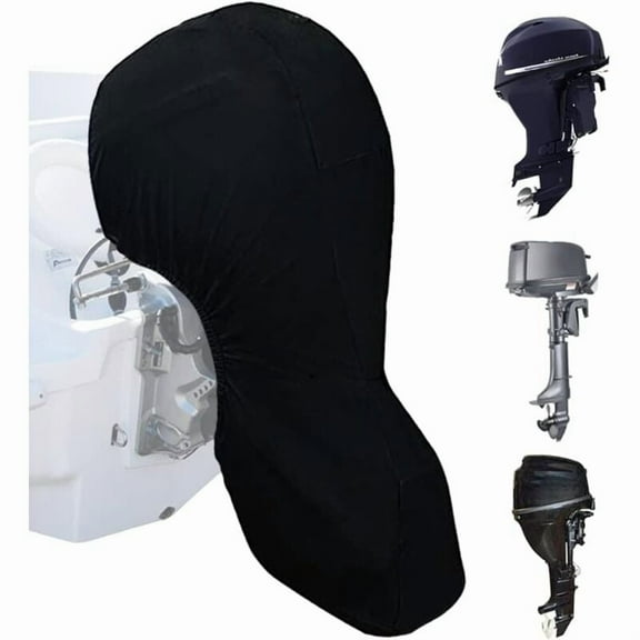 Boat Engine Cover, 420D Outboard Motor Protective Cover with UV Coating, Waterproof Cover for Outboard Motor (30-60 HP)