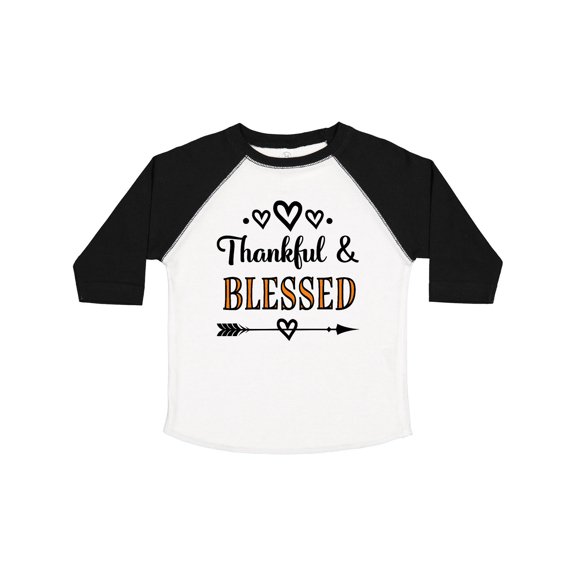 Inktastic Thanksgiving Greeting Thankful Blessed Girls Toddler T-Shirt