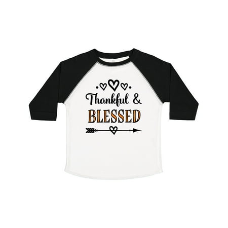 

Inktastic Thanksgiving Greeting Thankful Blessed Gift Toddler Toddler Girl T-Shirt