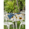 thumbnail image 3 of Outdoor Tablecloth with Umbrella Hole for Patio/Picnic/Party/Camping, Sunflower Waterproof Table Cloth Round Cover Washable, Summer Botanical Farmhouse Floral Elegant (Dia 60"), 3 of 8