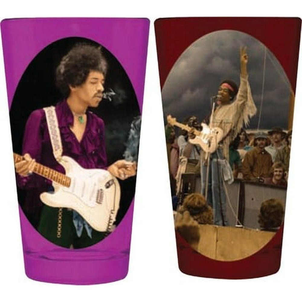 Jimi Hendrix Set of 2 Pint Glasses