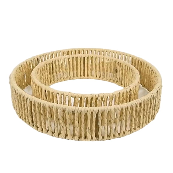 BQBQERT Modern Rattan Ceiling Lamp Shade Handwoven Rope Lampshades Pendant Light Cover Chandeliers Light Fixture Cover