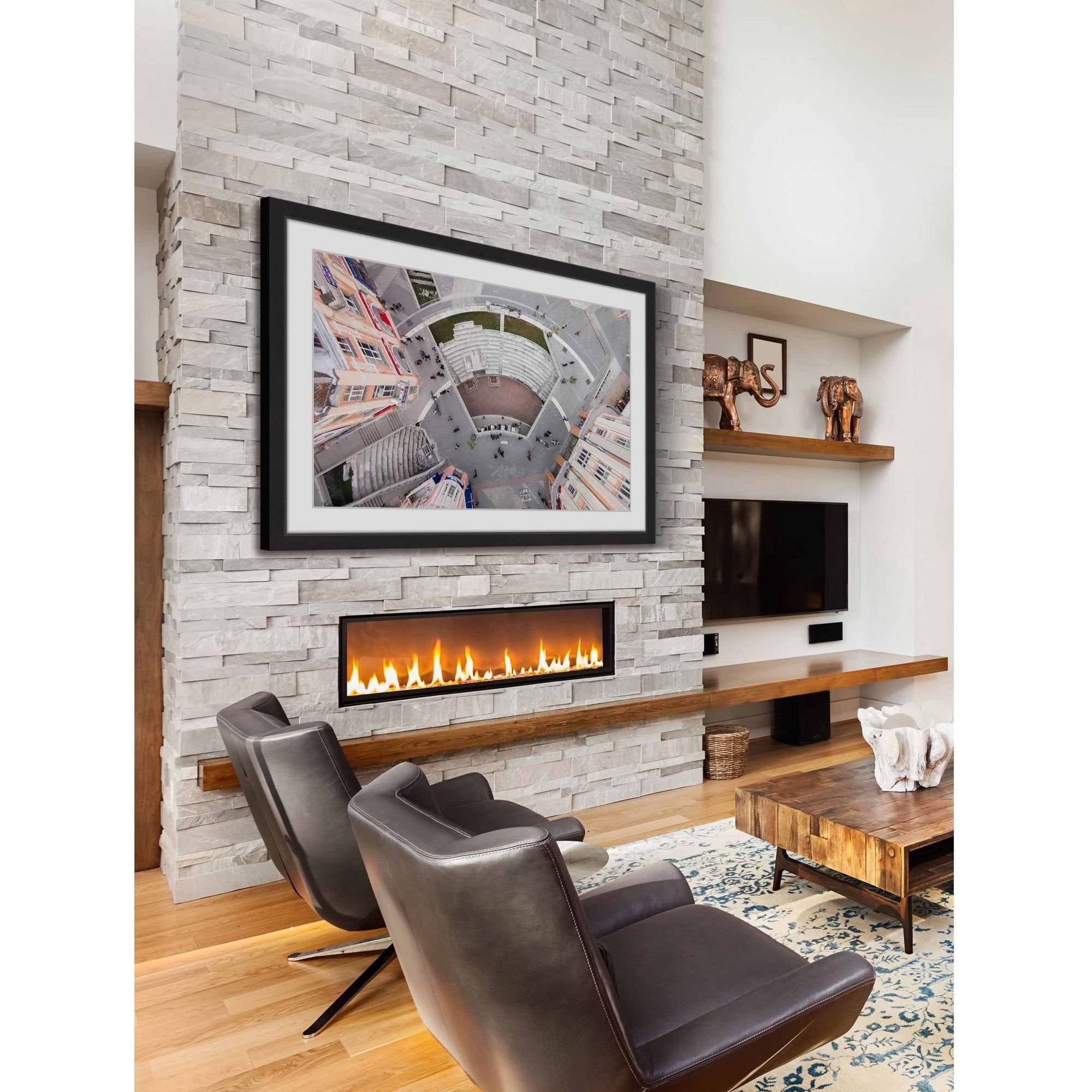 Marmont Hill "Stadium Seating" By Karolis Janulis Framed Painting Art Print, 18.0" x 1.5"