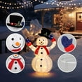 thumbnail image 5 of VINGLI 4ft Lighted Christmas Snowman Outdoor Decorations, Auto Take on/Off Hat, Pre-lit 120 LED Lights Snowman Christmas Ornament Indoor Home Yard Decor, 5 of 7