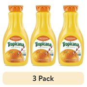 (3 pack) Tropicana Original No Pulp 100% Orange Juice, 52 fl oz, Fruit Juice