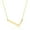 Gold, variant on B Initial Sideways Necklace for Women, Silver, 18"