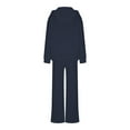 thumbnail image 5 of hotojiny Women's Sweatsuit Set Fashion Long Sleeve Hoodies Zip up Sweatshirts Jackets and Wide Leg Sweatpants 2 Piece Outfits, 5 of 6
