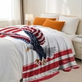 thumbnail image 3 of Flannel Fleece Throw Blanket, Soft Large Throw Blanket, Lightweight Cozy Plush Throw Blanket Fit Sofa Bed, 30"x40", Eagle, 3 of 7