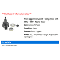 thumbnail image 2 of Front Upper Ball Joint - Compatible with 1992 - 1994 Acura Vigor 1993, 2 of 2