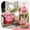 289 - Pink, variant on Aurorax Christmas Porch Goose Outfits 23" Holiday,Goose Clothes for Cement Goose Porch Goose 17/19 inch,Holiday Red Gold Foil Tree Printed Dress Porch Goose Accessories for Outdoor Yard