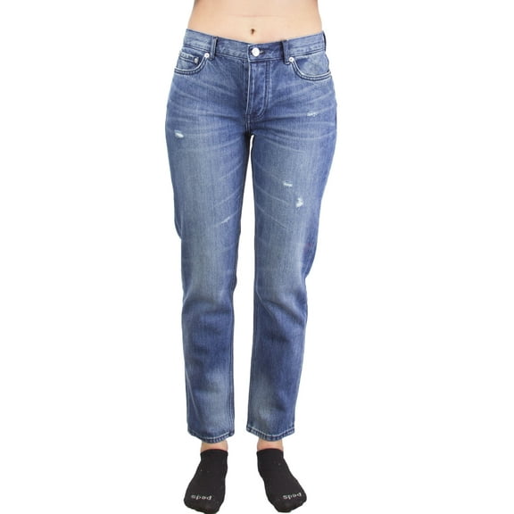 BLK DNM Women's Straight Leg Jeans, Eggert Blue, 24x30