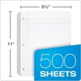 thumbnail image 2 of Papel Oxford de 500 hojas sueltas, regla universitaria, perforado con 3 orificios, 2 of 6
