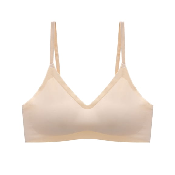 Women’s Jelly Bras Wireless Seamless Push up Bra Supportive Deep V Bralette Everyday T-Shirt Bras