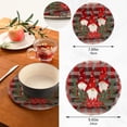 thumbnail image 3 of SKYSONIC Gnomes Christmas Pot Holders Trivets, 2 Pcs Heat Resistant Trivets,Christmas Wreath Winter Cotton Thread Weave Mats for Hot Pads Pans Pot Bowl Teapot for Kitchen Decor, 3 of 7