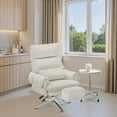 thumbnail image 3 of BarberPub Swivel Recliner Chair with Lumbar Support, Adjustable Height for Home Office, Beauty Salon, Facial, Massage, Eyelash Extension, Tattoo, Fabric, 3 of 5