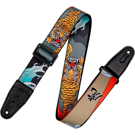 Levy's MPD2-124 Polyester Guitar Strap Japanese Traditional Tiger