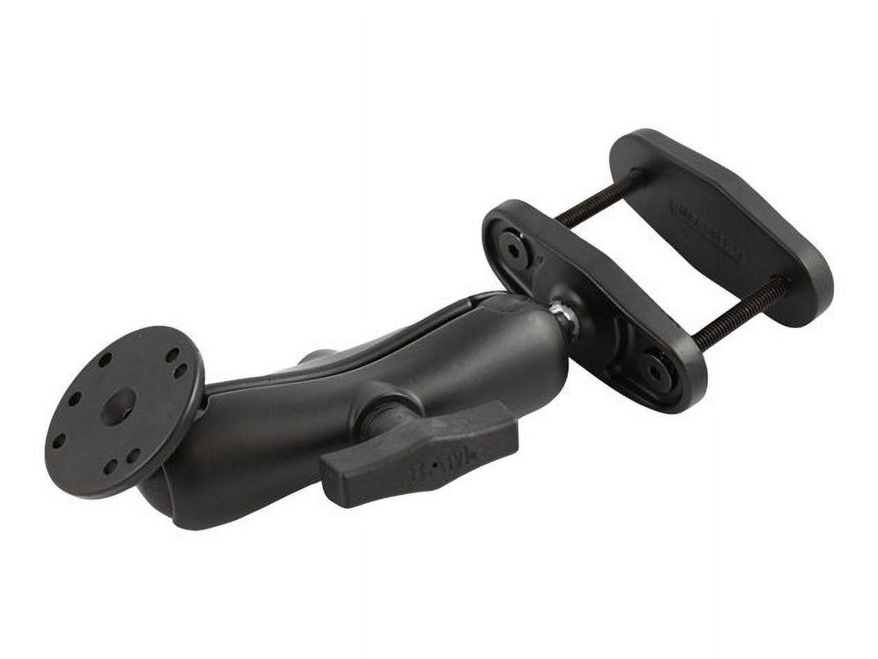 RAM-101U-247-25 RAM Mounts 2.5" Max Width Clamp Mount with C Size 1.5" Ball Double Socket Arm & 2.5" Round Plate AMPs Hole Pattern