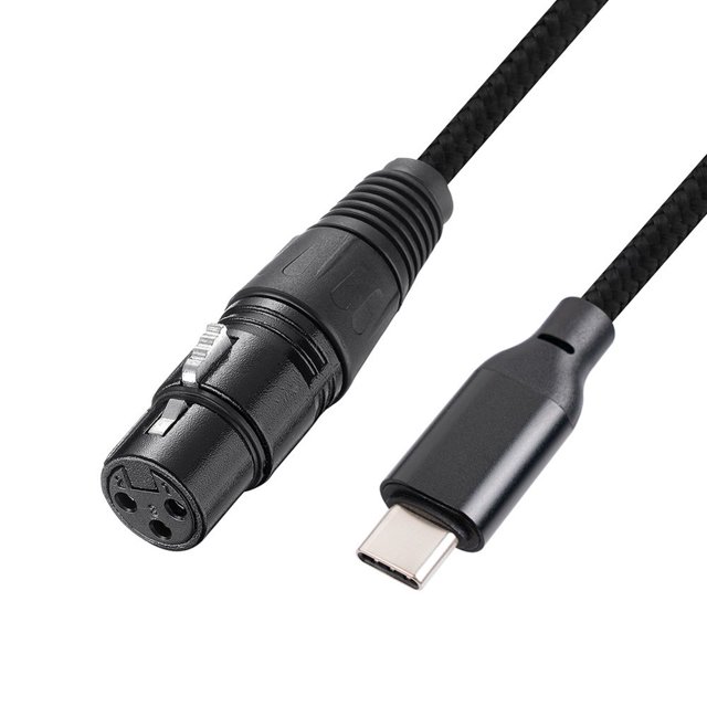 LNGOOR Usb-C Type-C Male To 3Pin Xlr Female Microphone Audio Cable Adapter Line 10Ft 2M