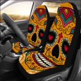 thumbnail image 2 of Juego de 2 Fundas de Asiento de Coche ABPHQTO Sugar Skull Lace Universal, 2 of 3