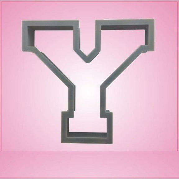 Varsity Letter Y Cookie Cutter 3 inch (plastic)