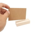 thumbnail image 3 of Place Card Holders Wood Square Rectangle Cylinder Shape Table Name Stand 10pcs, 3 of 21