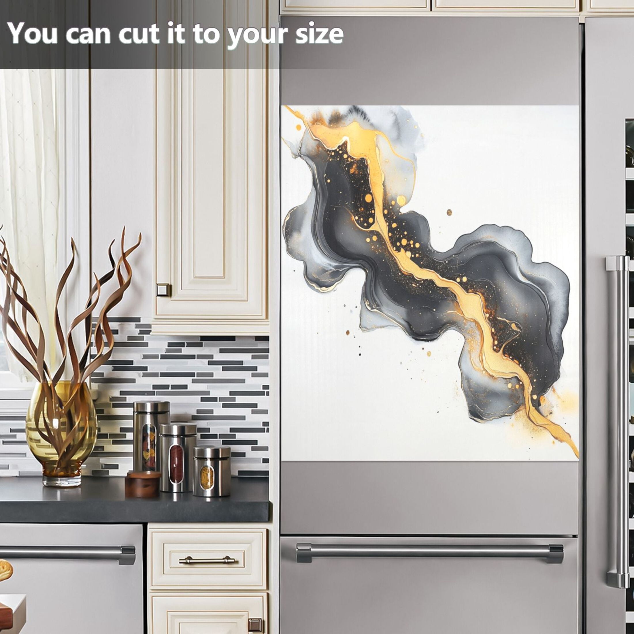 Dishwasher Magnetic Sticker 23x26 Inch Refrigerator Magnetic Sticker Washing Machine Magnetic Sticker Kitchen Panel Magnetic Sticker Home Decor Beautiful Marble Pattern