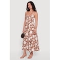 thumbnail image 2 of Women's Floral Front Slit Keyhole Detail Midi Dress, 2 of 3