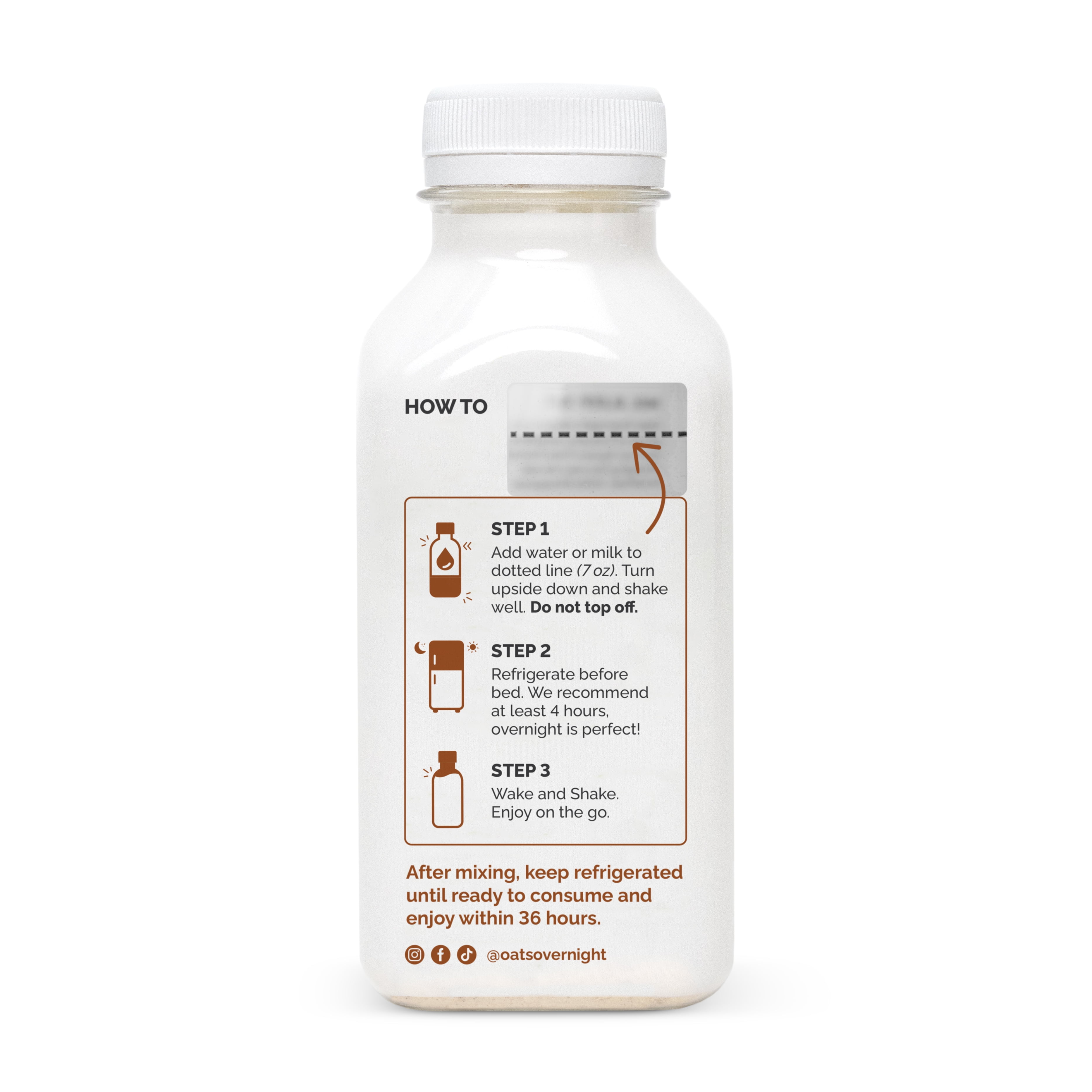 Oats Overnight Chocolate Peanut Butter Protein Overnight Oatmeal Shake, 2.2 oz, 1 Count