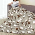 thumbnail image 6 of Pofeuu Cotton Tree Print Ultra-Soft Micro Fleece Blanket,for Bed Or Sofa,All Season Throw Blankets Flannel Blanket-80"x60", 6 of 7