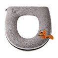 thumbnail image 2 of YgkuHd Toilet Seat Cover, Winter Models Of The Toilet Seat Plushs Toilet Seat Cushion Thickened Toilet Seat Washable Toilet Seat Washers Washable D Shapetoilet Seat Cushion (Gray), 2 of 6