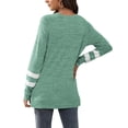thumbnail image 3 of Womens Long Sleeve Tops Crewneck Sweatshirts Casual Color Block Tunic Tops Pullover, 3 of 8